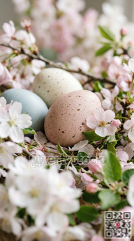 A multitude of painted Easter eggs. Visual aesthetics