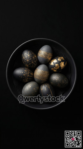 A multitude of painted Easter eggs. Visual aesthetics
