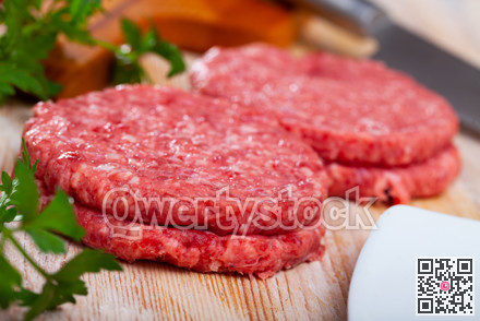 Cooking ingredients, raw burger cutlets