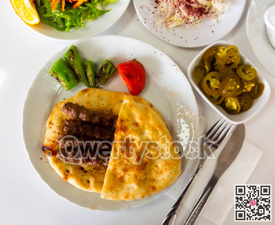 Turkish shish kofte kebab