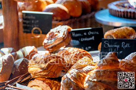 Baked goods at the show place of a bakery